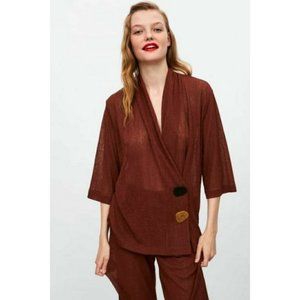 ZARA Sheer Rust Knit Set